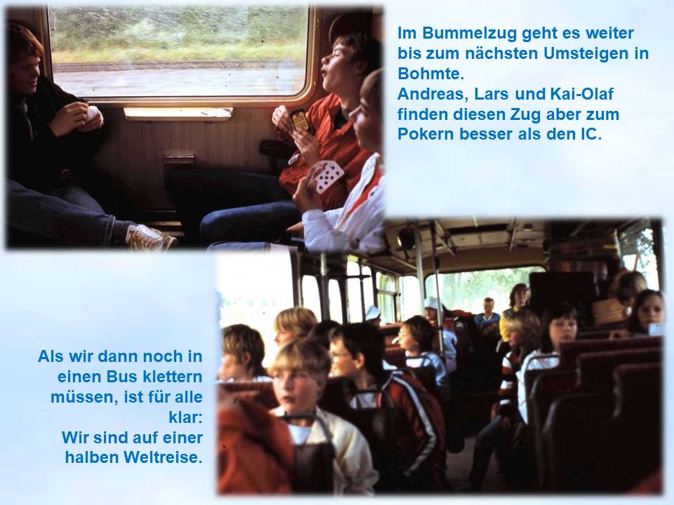 im Zug Sommerfahrt Bad Essen 1985