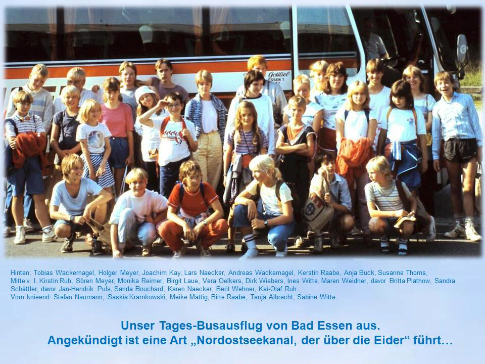Gruppe vor dem Bus  Bad Essen 1985
