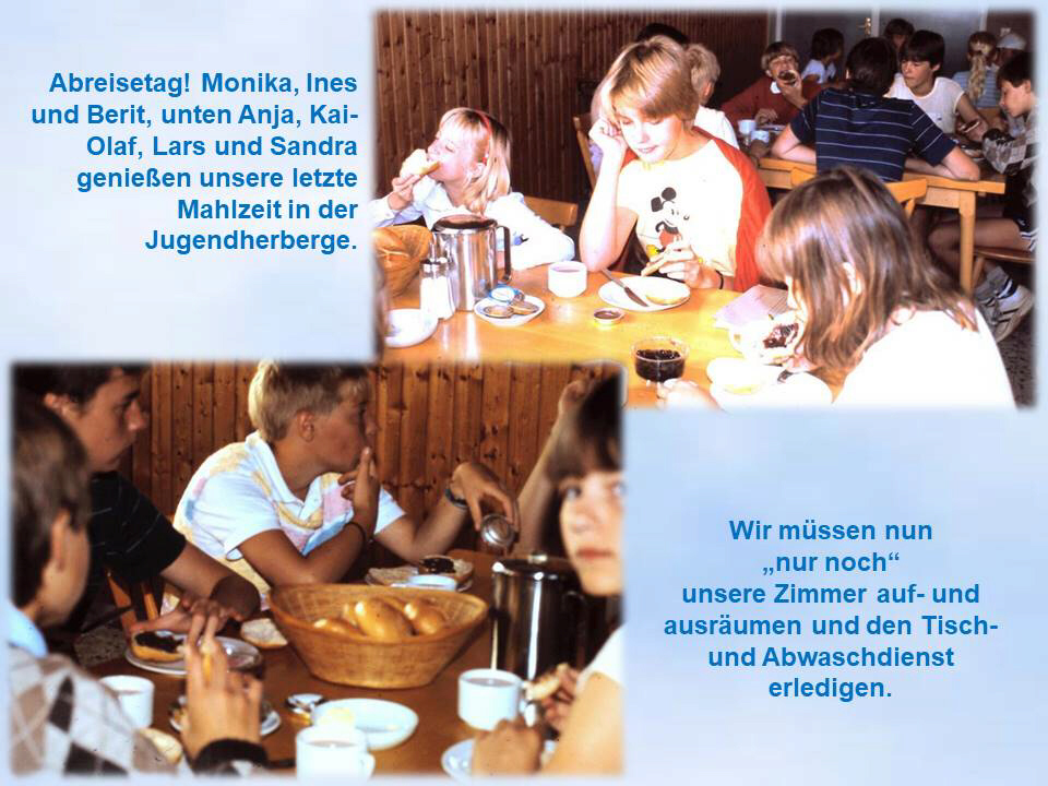 Bad Essen letzte Mahlzeit Sommerfahrt 1985 