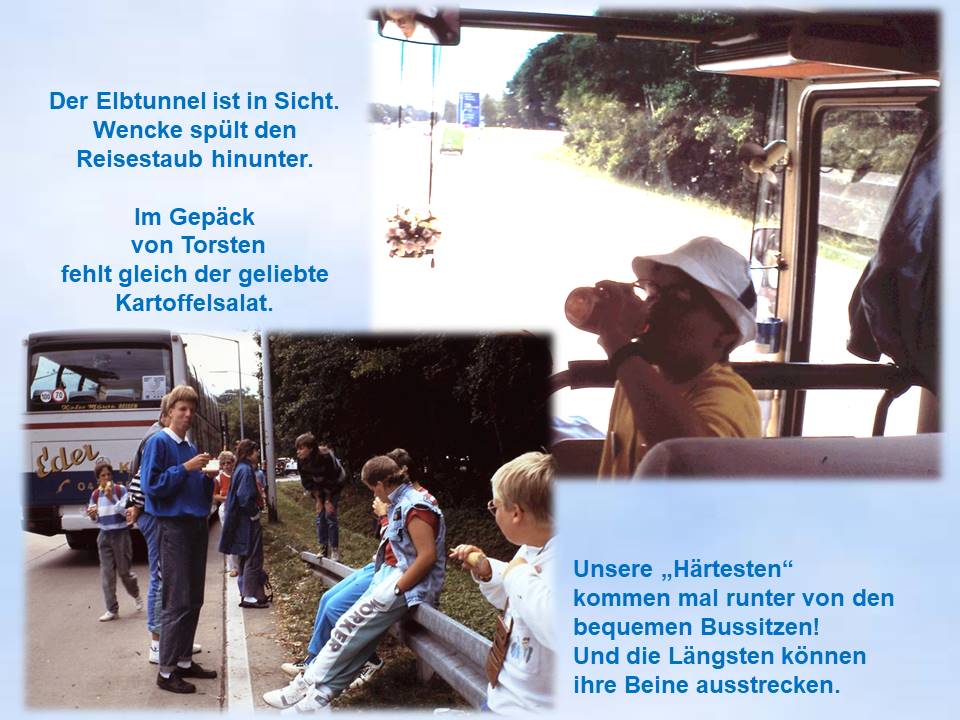 1989 Sommerfahrt Hinfahrt Rast