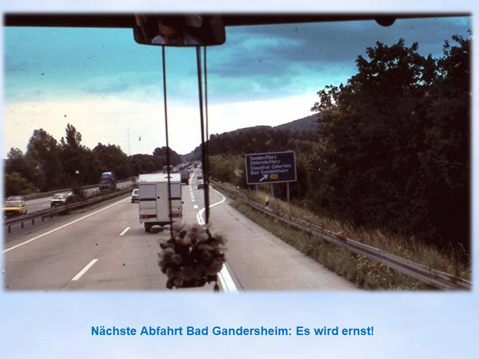 1989 Sommerfahrt Autobahnabfahrt Bad Ganderseheim