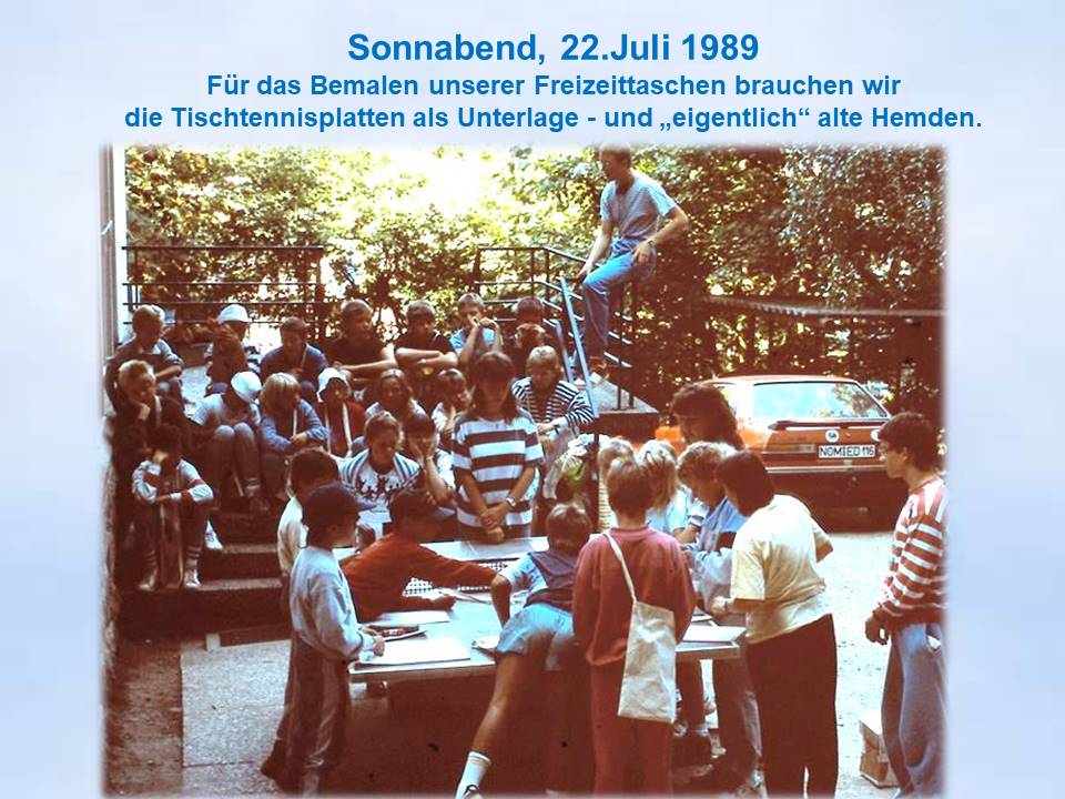 1989 Freizeittaschen Sommerfahrt  Bad Gandersheim