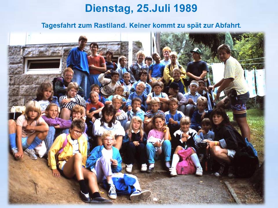 1989  Sammeln vor Tagesfahrt Rastiland