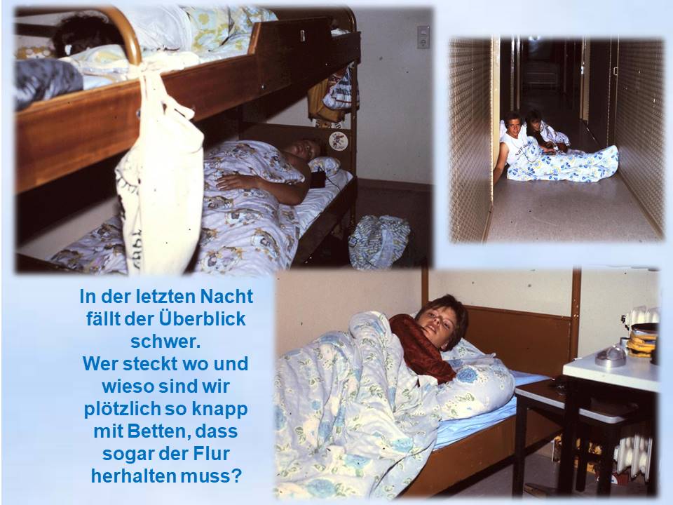 1989  Zimmerchaos auch auf dem Flur Sommerfahrt Bad Gandersheim