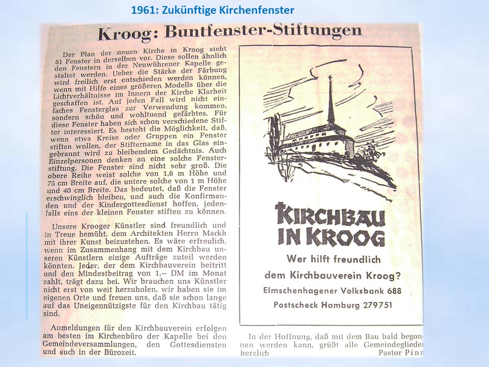 1961 Kirchenfenster Stephanuskirche Kroog Gestaltung